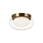 Matteo Lighting M15701AG Caspian LED Flush Mount in Aged Gold Brass
