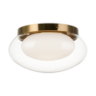 Matteo Lighting M15703AG Caspian LED Flush Mount in Aged Gold Brass