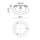 Matteo Lighting M15701AG Caspian LED Flush Mount in Aged Gold Brass
