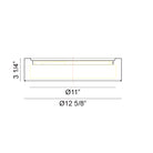 Matteo Lighting M16613WH Ezra LED Flush Mount in White