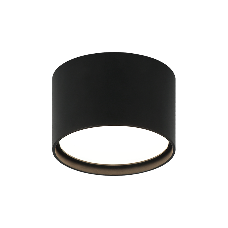Matteo Lighting M17101MB Vespa Round LED Outdoor Flush Mount in Matte Black