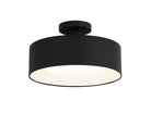 Éclairage LED Matteo M21812MB Dawson Plafonnier en noir mat