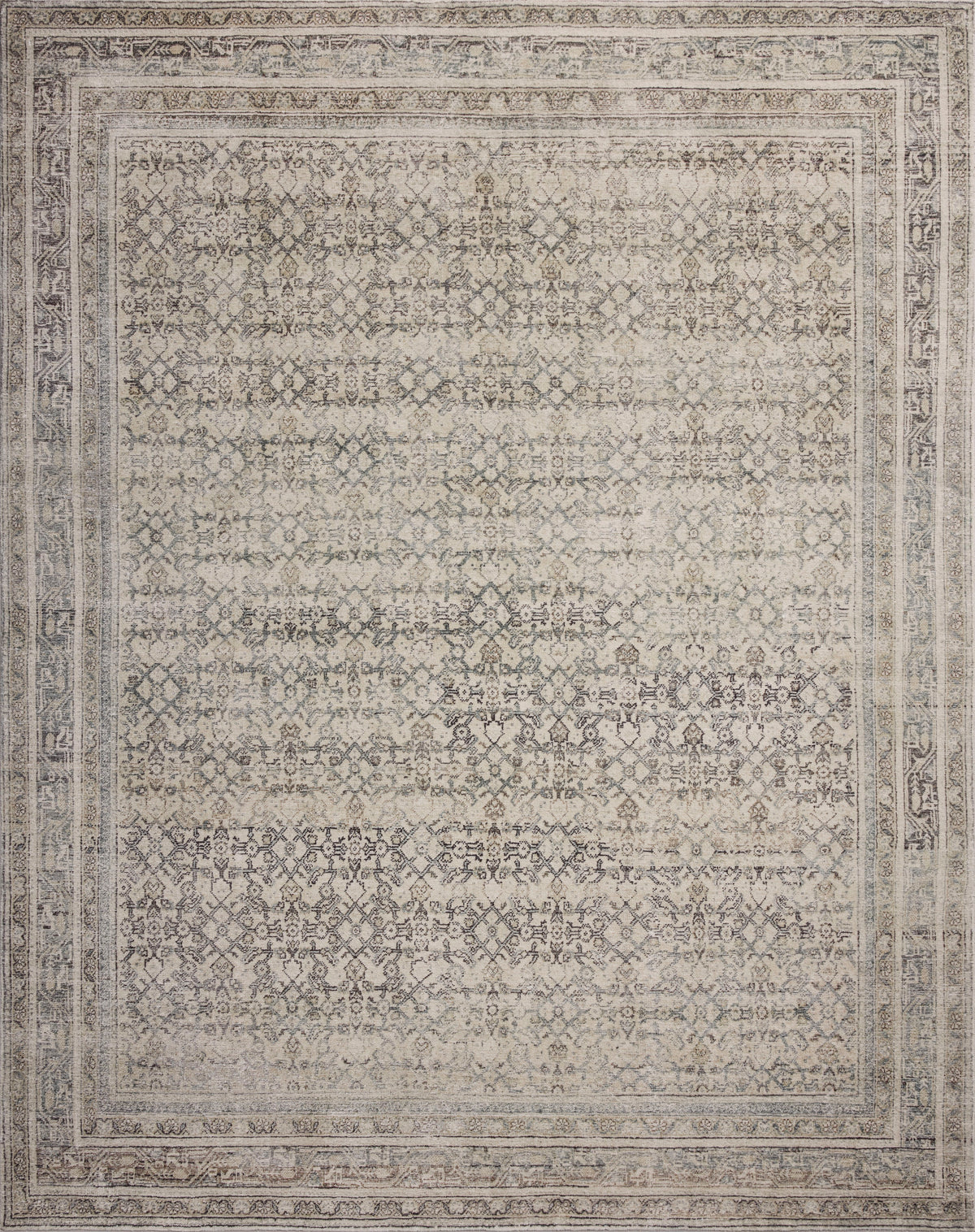 Loloi Rugs MARGMAT-08IVSL Margot MAT-08 Ivory / Slate Area Rug in Ivory / Slate