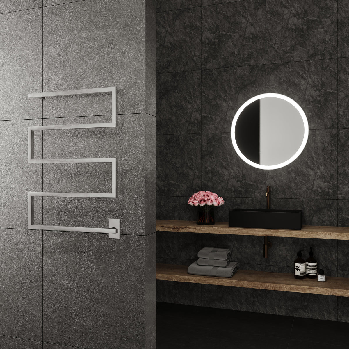Paris Mirror - METICHR05 - Towel Warmer - Metis - Chrome