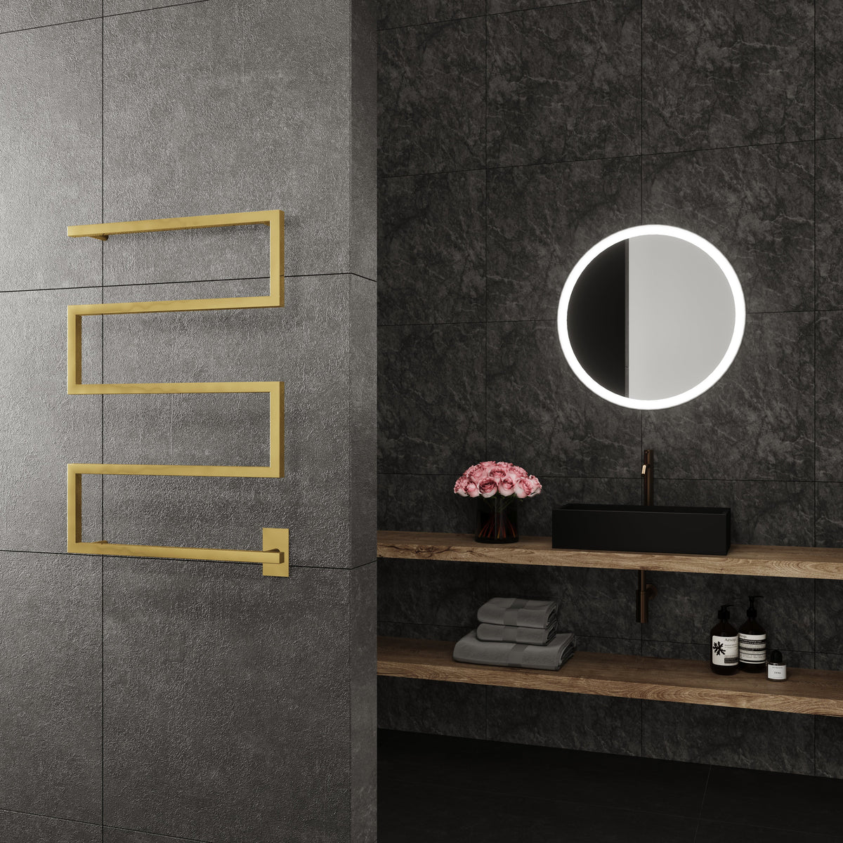 Paris Mirror - METIGLD05 - Towel Warmer - Metis - Polished Gold