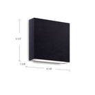 Applique murale extérieure Kuzco Lighting AT67006-BG Mica LED, finition or brossé