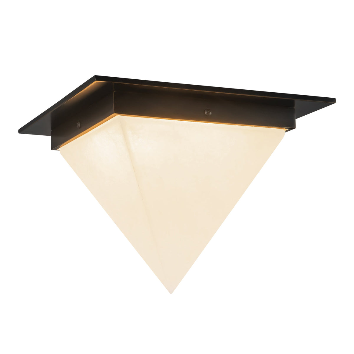 Alora Canada - FM345119PTBOP - One Light Flush Mount - Mineral - Patina Brass/Opal Glass
