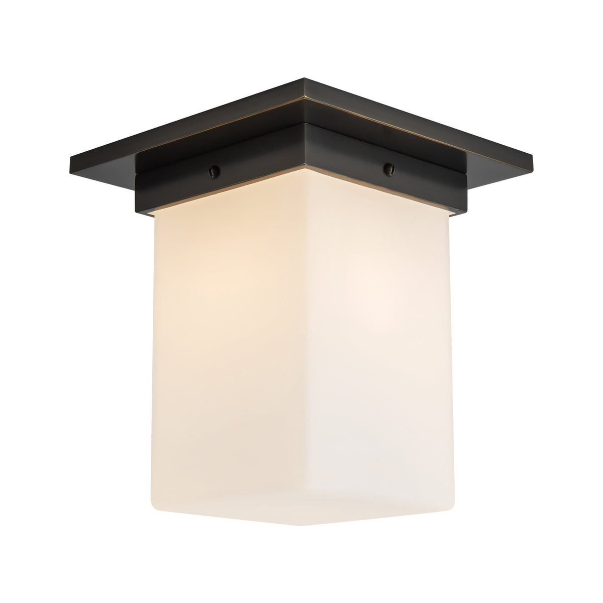 Alora Canada - FM356808UBAR - Une lumière Plafonnier - Minéral - Bronze urbain/Albâtre
