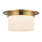 Alora Canada - FM360115PTBOP - Deux feux Plafonnier - Minéral - Laiton patiné/Verre opale