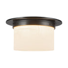 Alora Canada - FM360115PTBAR - Deux lumières Plafonnier - Minéral - Patine Laiton/Albâtre
