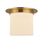 Alora Canada - FM360118PTBAR - Une lumière Plafonnier - Minéral - Patine Laiton/Albâtre