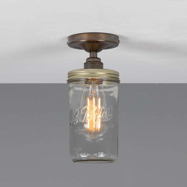 Jam Jar Flush Ceiling Light
