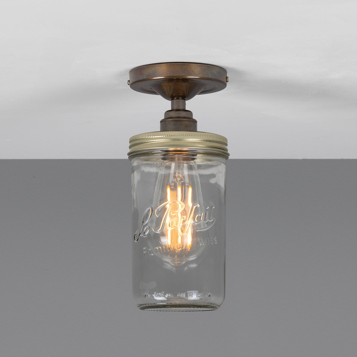 Jam Jar Flush Ceiling Light