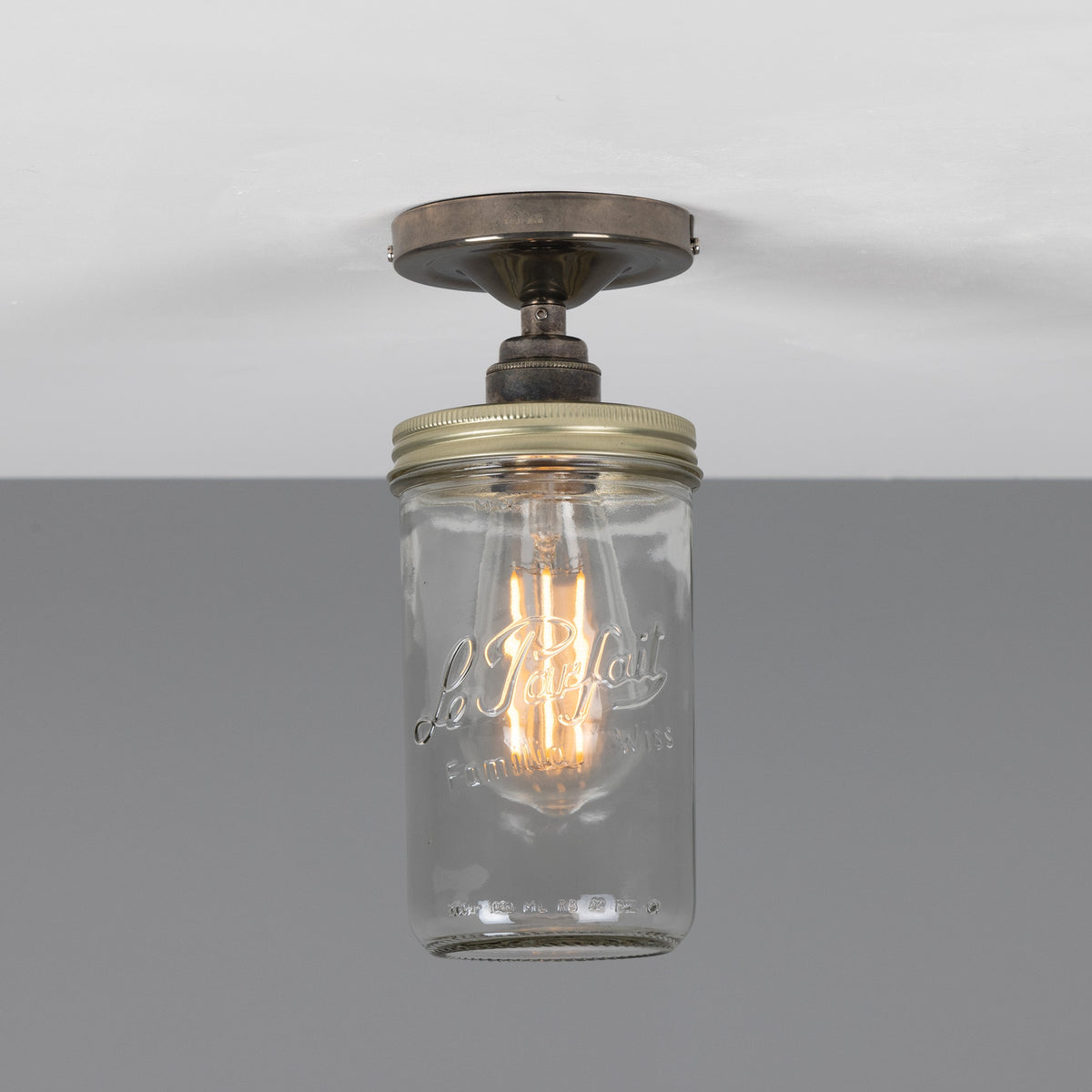 Jam Jar Flush Ceiling Light