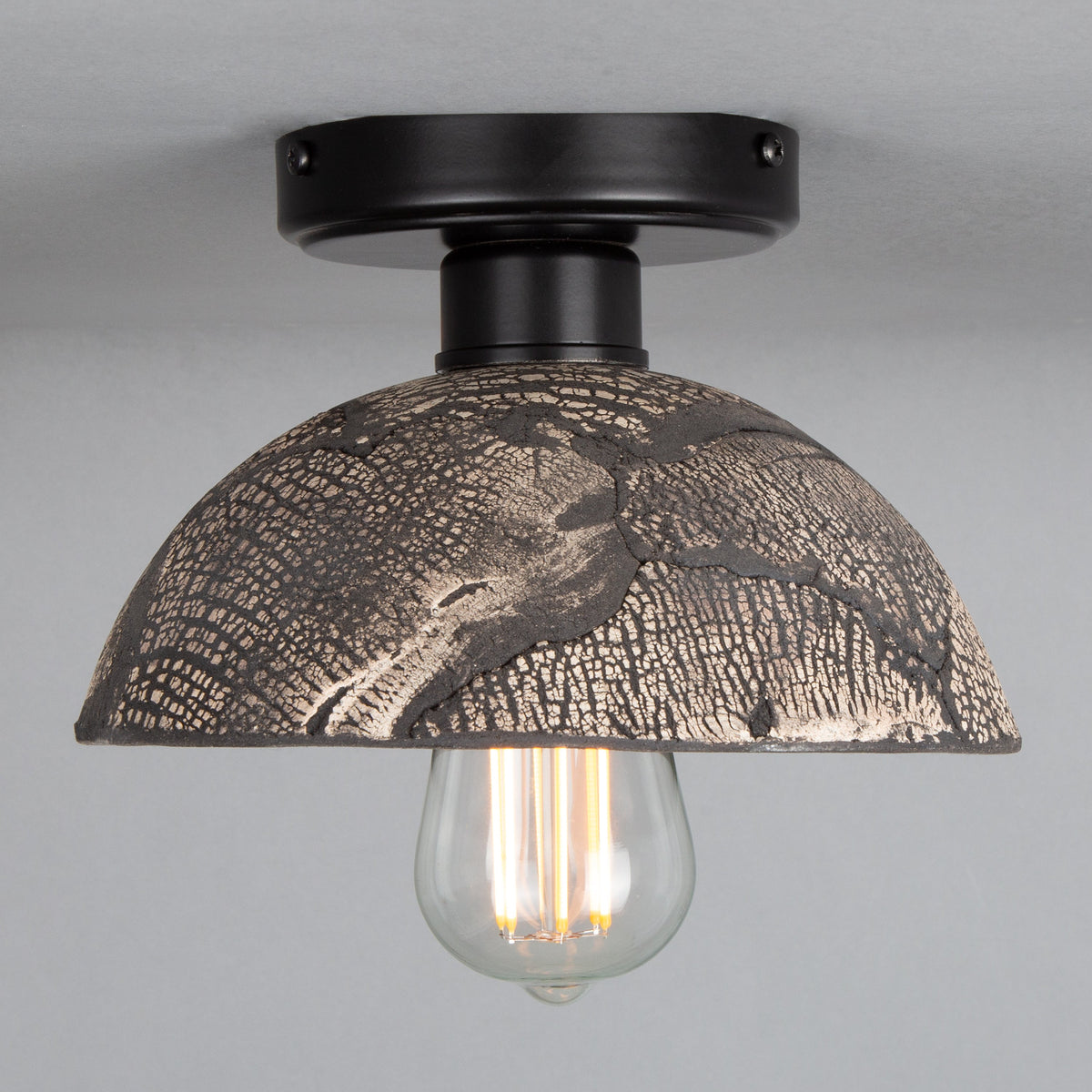 Kauri Ceiling Light - Black Clay