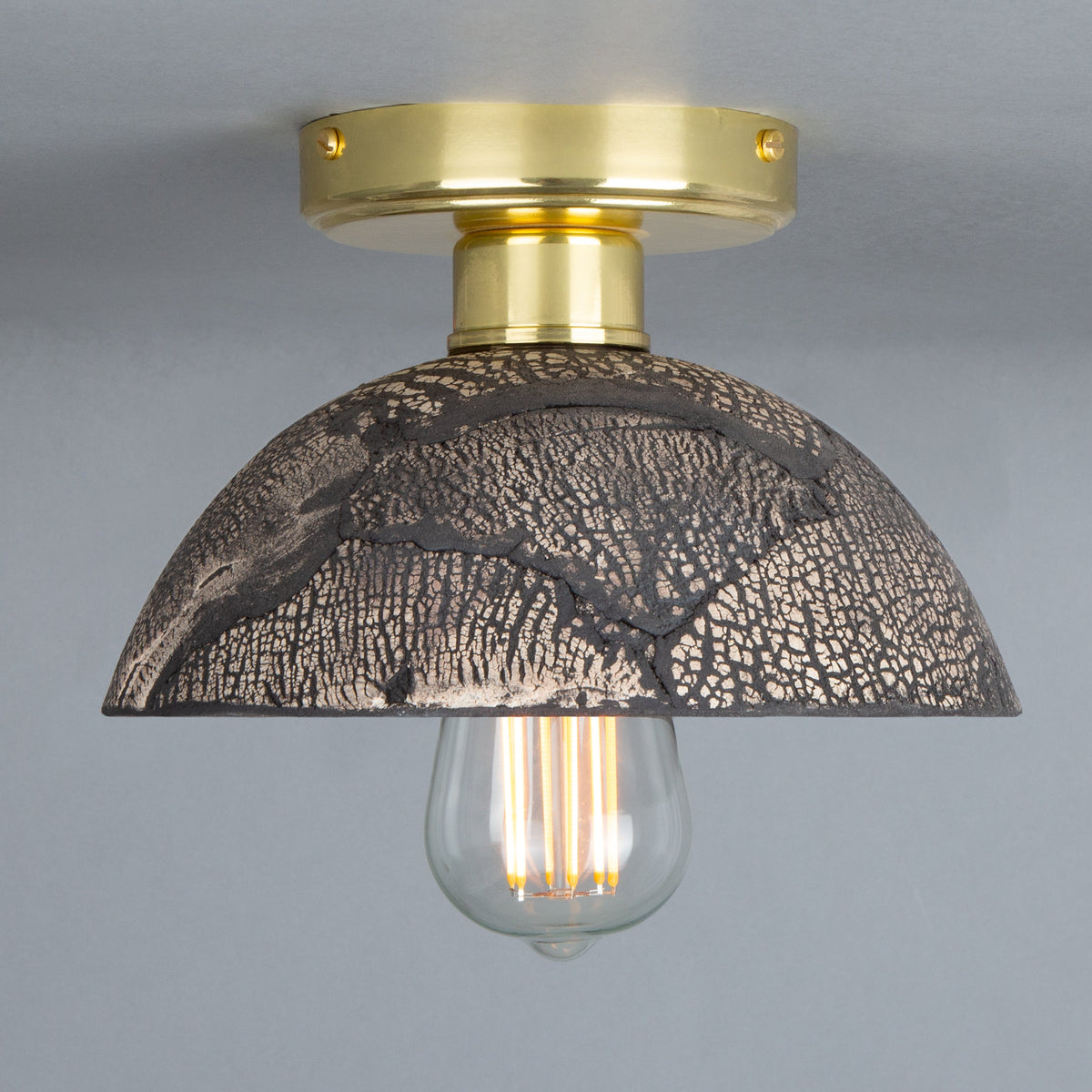 Kauri Ceiling Light - Black Clay
