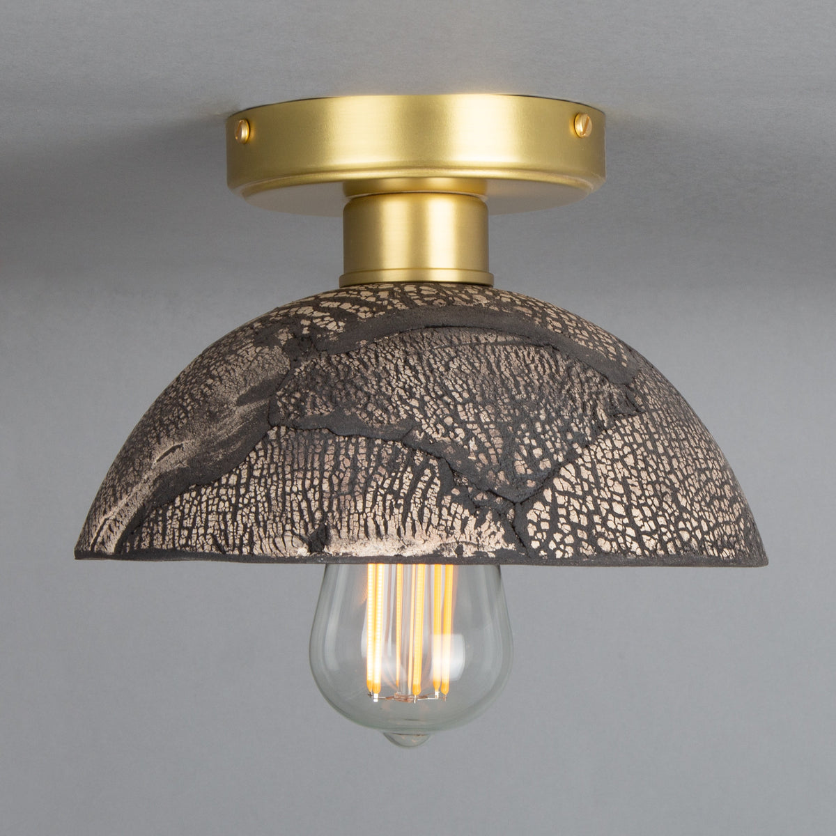 Kauri Ceiling Light - Black Clay