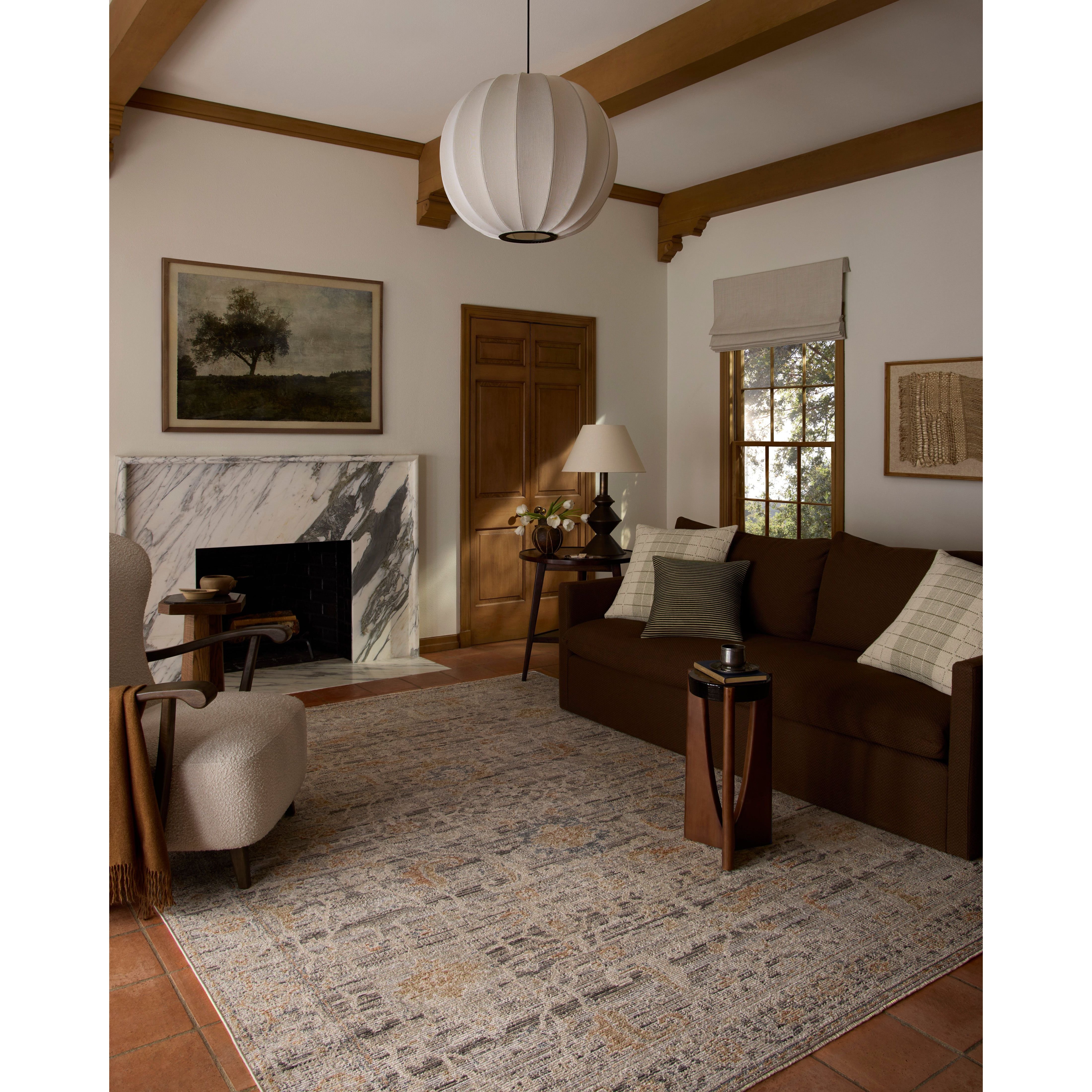 Milena MLE-05 Charcoal / Apricot Area Rug