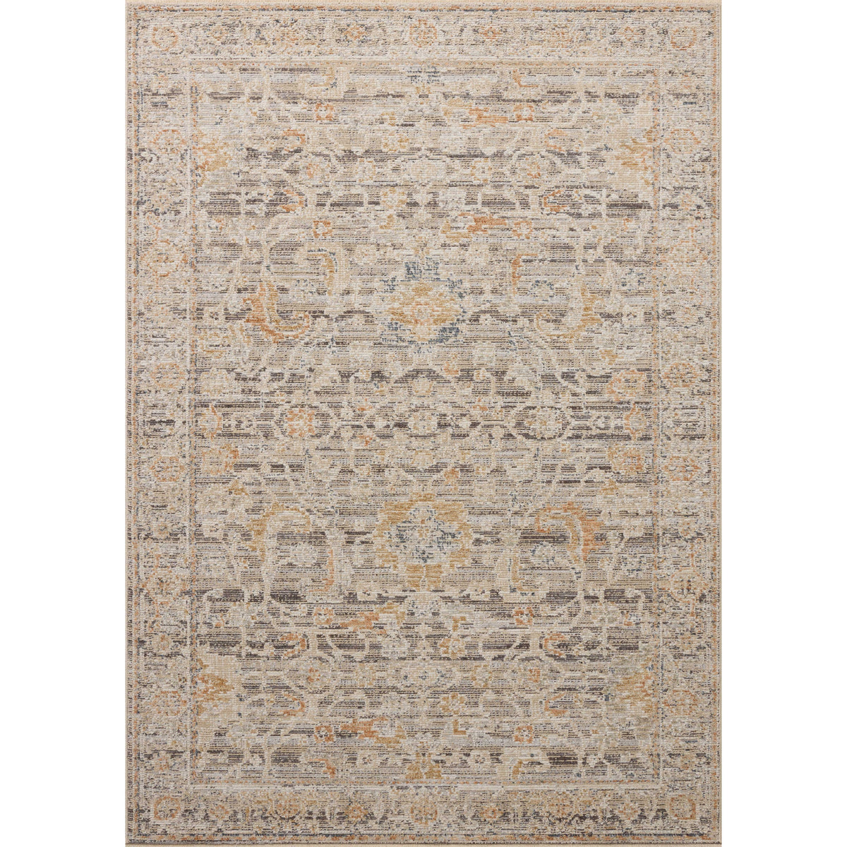 Milena MLE-05 Charcoal / Apricot Area Rug