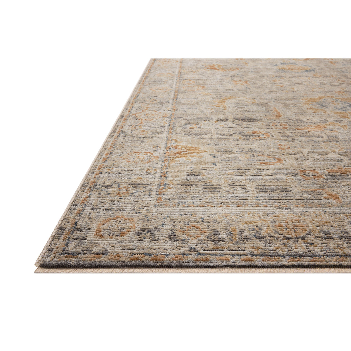 Milena MLE-05 Charcoal / Apricot Area Rug