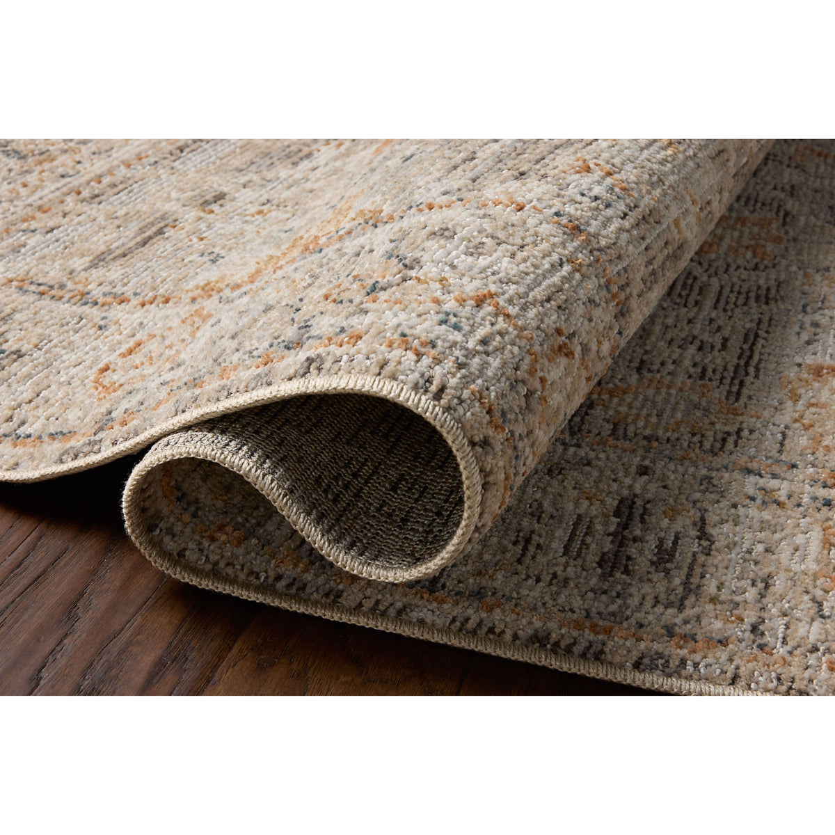 Milena MLE-05 Charcoal / Apricot Area Rug