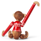 Kay Bojesen 39571 Figurine en bois de singe cavalier de Noël en teck/Limba