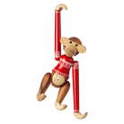 Kay Bojesen 39571 Figurine en bois de singe cavalier de Noël en teck/Limba