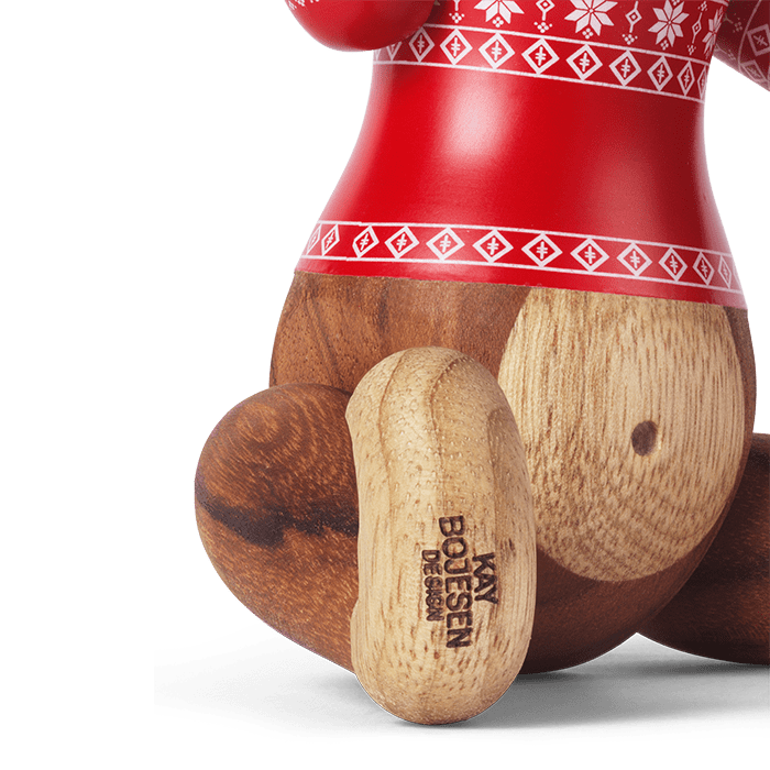 Kay Bojesen 39571 Christmas Jumper Monkey Wooden Figurine in Teak/Limba
