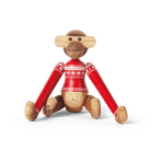 Kay Bojesen 39571 Figurine en bois de singe cavalier de Noël en teck/Limba