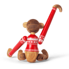Kay Bojesen 39571 Figurine en bois de singe cavalier de Noël en teck/Limba