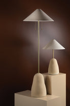 Mitzi HL692201-AGB/CBG Maia Lampe de table Beige à texture céramique