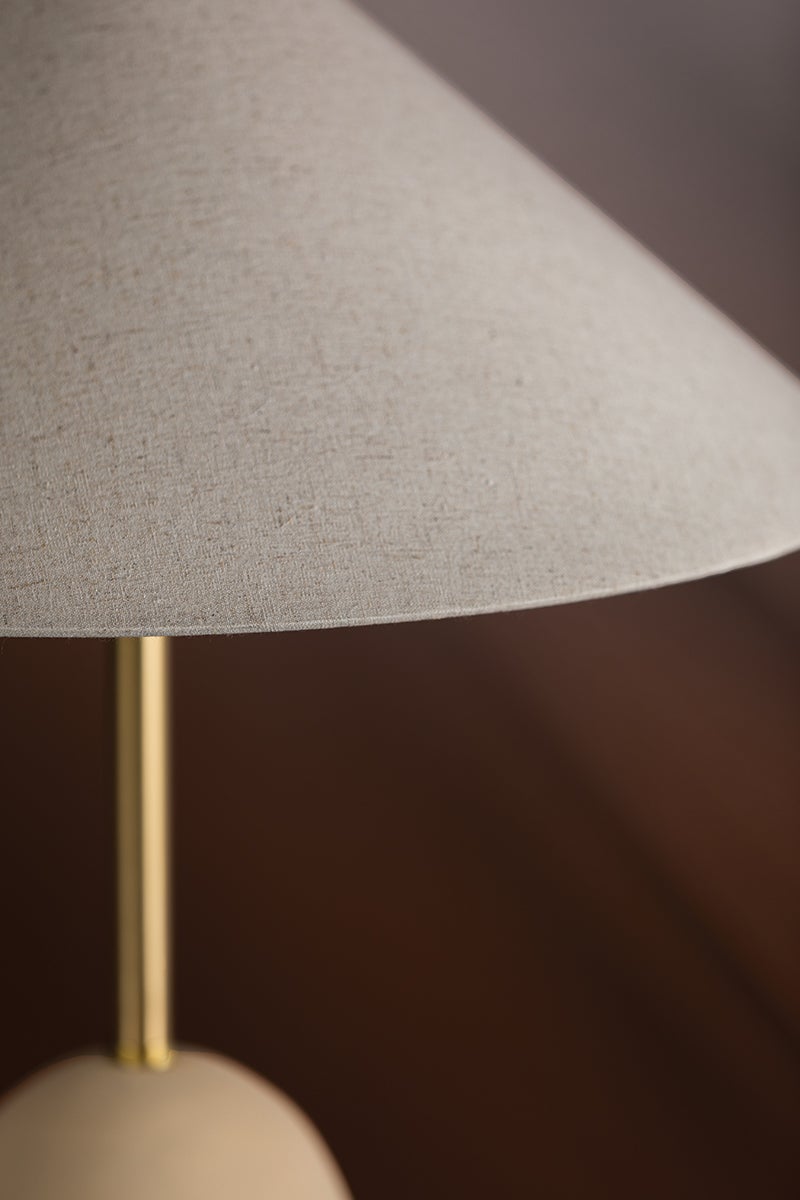 Mitzi HL692201-AGB/CBG Maia Lampe de table Beige à texture céramique