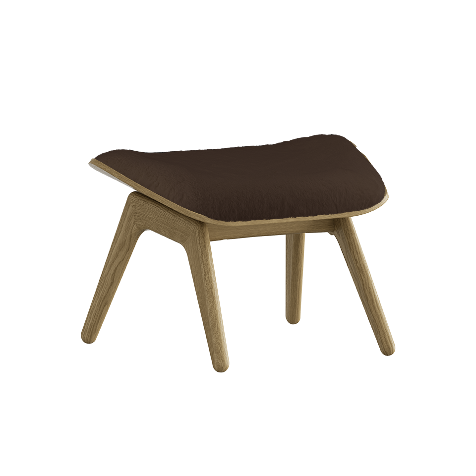 Umage 5583NC5583-7N The Reader Ottoman in Oak with Teddy Brown