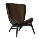 Umage 5103C5502-8 The Reader Wing Chair in Black Oak with Teddy Brown