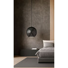 Dounia Home - DH-NAJREVPEN-SM-AB - Najma Reversed Pendant Light - Antique Brass