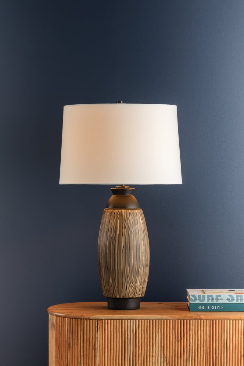 Éclairage Hudson Valley L6430-DB/CCK NASEBY Lampe de table en céramique noire cultivée