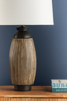 Éclairage Hudson Valley L6430-DB/CCK NASEBY Lampe de table en céramique noire cultivée