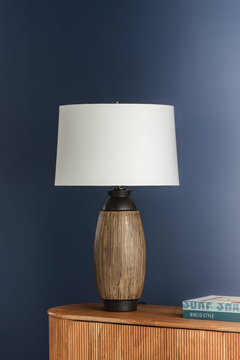 Éclairage Hudson Valley L6430-DB/CCK NASEBY Lampe de table en céramique noire cultivée