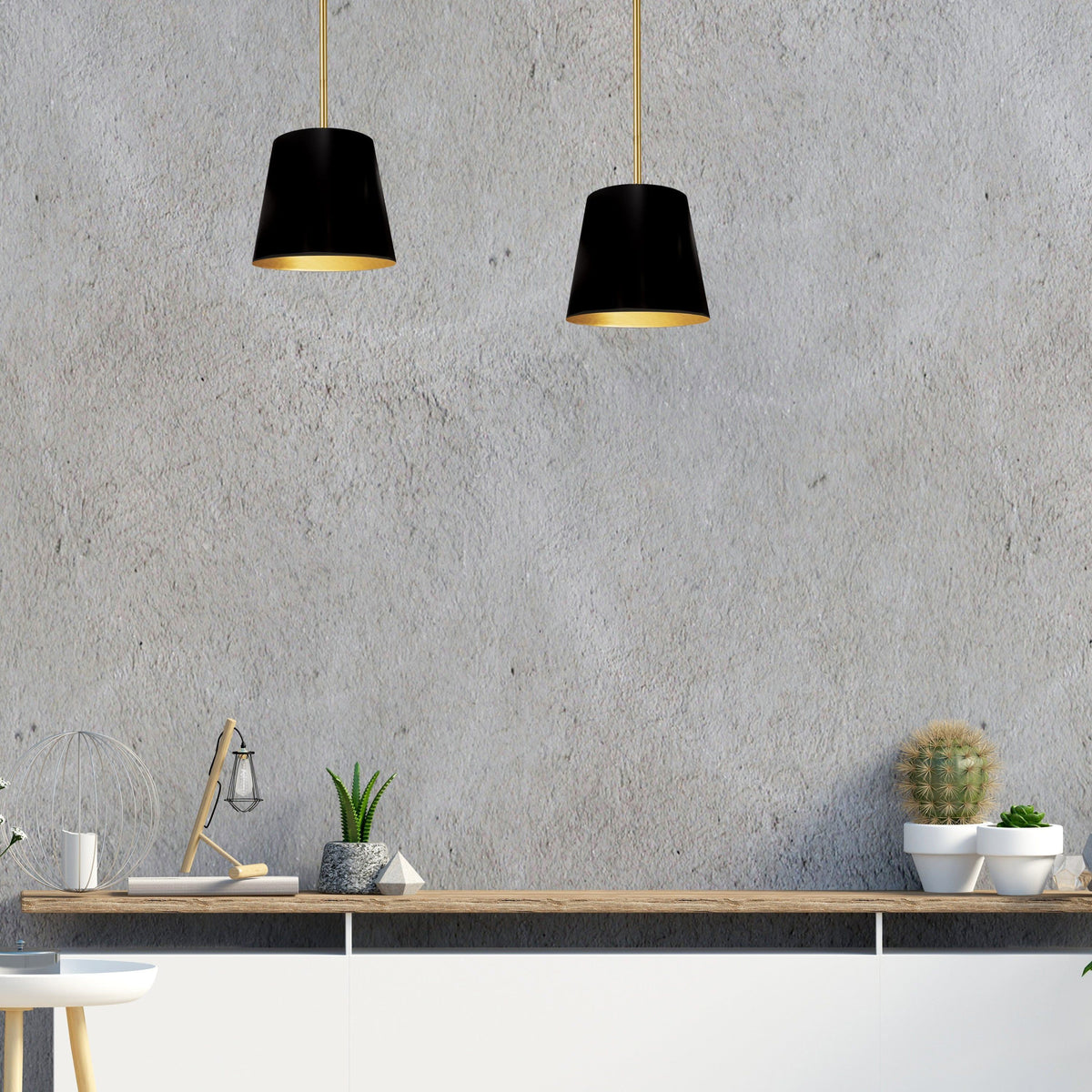 Oversized Drum Rod Pendant