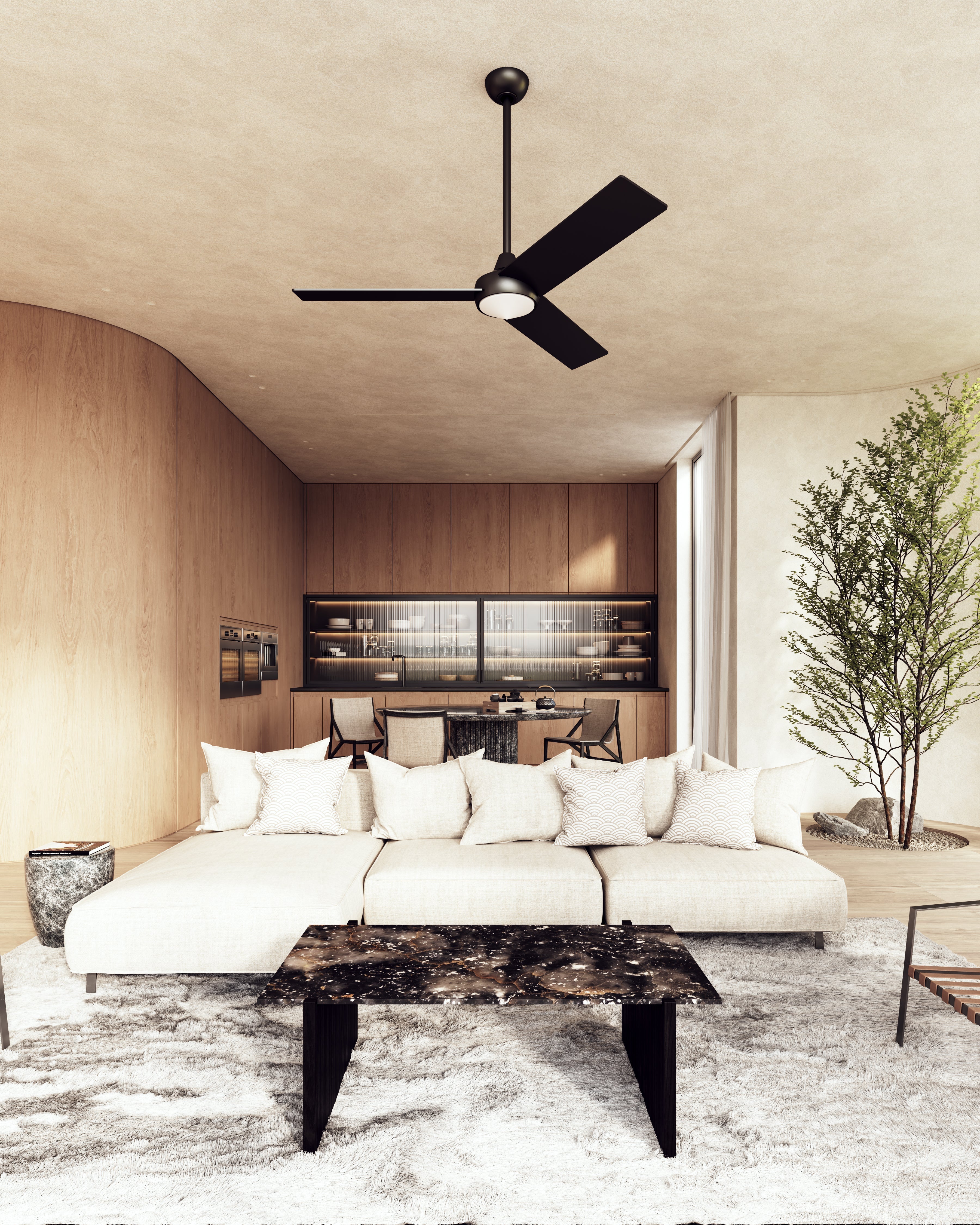 Kuzco Lighting CH94956-MB Owens Ceiling Fan