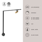 Kuzco Lighting TR1W-S25925-BG Trilo LED Wall Kit - Paolo in Brushed Gold