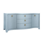 Worlds Away PAULINA LB Paulina Curved-Front Buffet in Light Blue, angle view