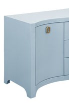 Worlds Away PAULINA LB Paulina Curved-Front Buffet in Light Blue, hardware detail