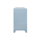 Worlds Away PAULINA LB Paulina Curved-Front Buffet in Light Blue, side view