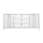 Worlds Away PAULINA WH Paulina Curved-Front Buffet in White