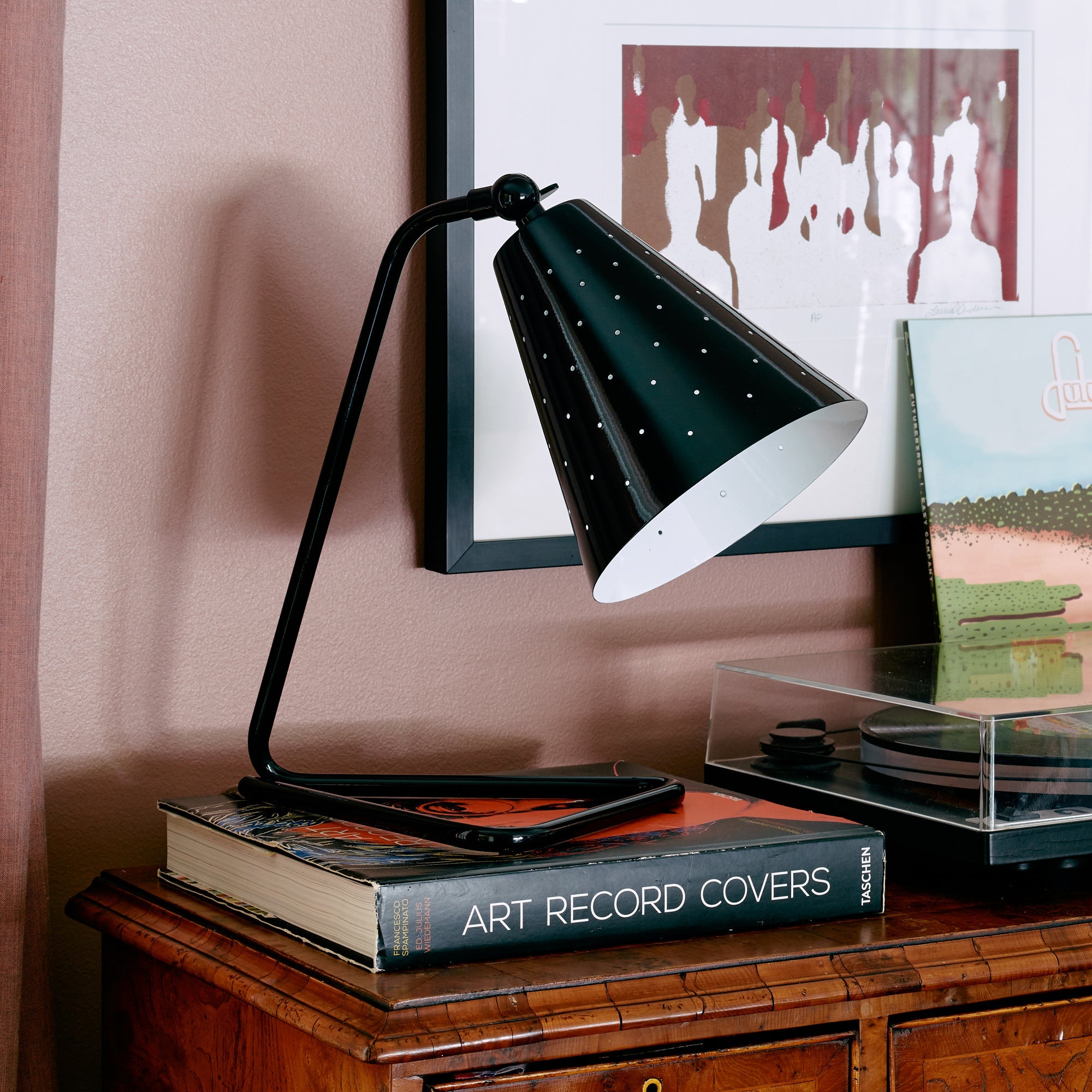 Robert Abbey PB988 Pierce Accent Lamp in Piano Black Gloss