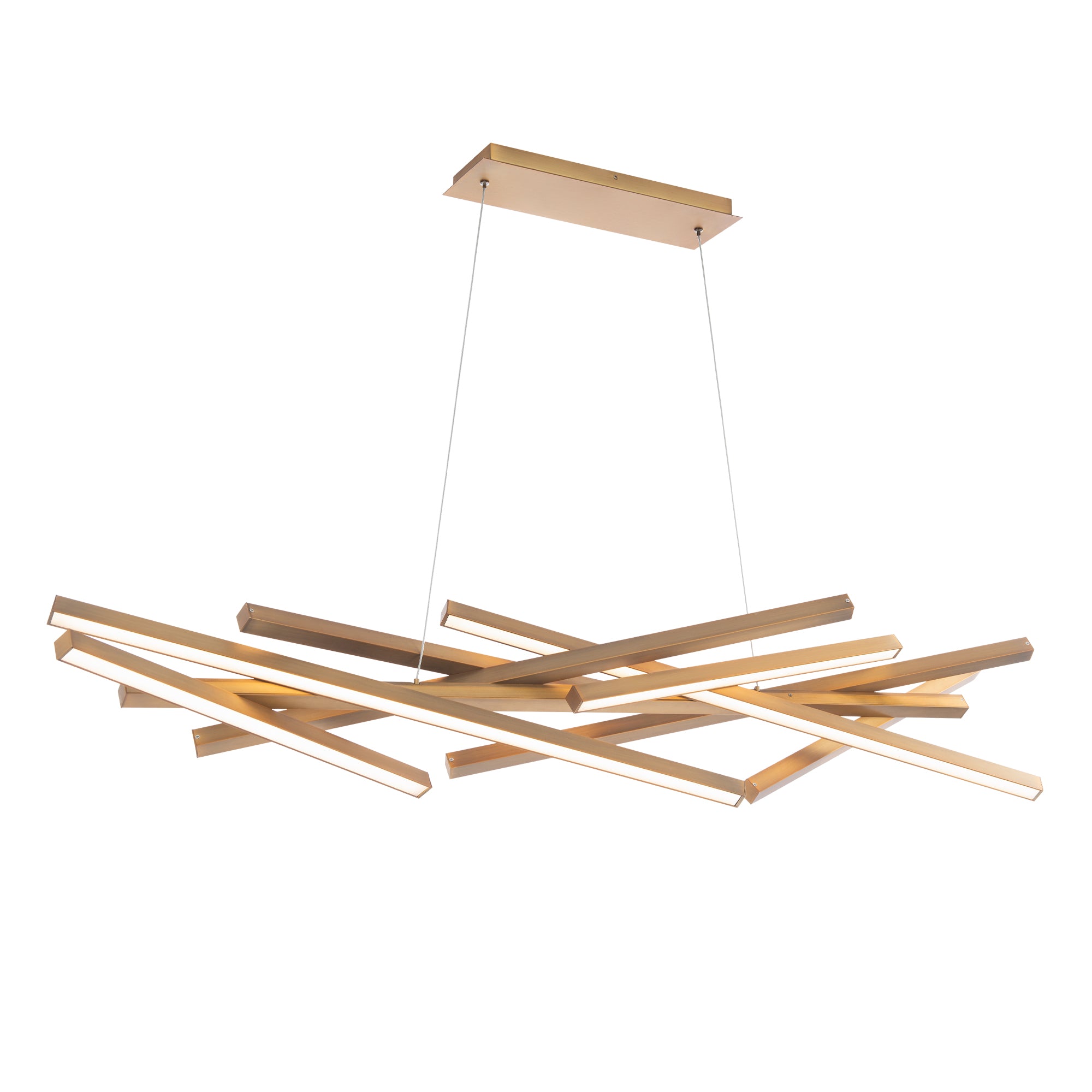 W.A.C. Canada - PD-73142-AB - LED Linear Pendant - Parallax - Aged Brass