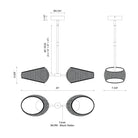 Kuzco Lighting PD20602-BK/OP Lanai LED Pendant in Black