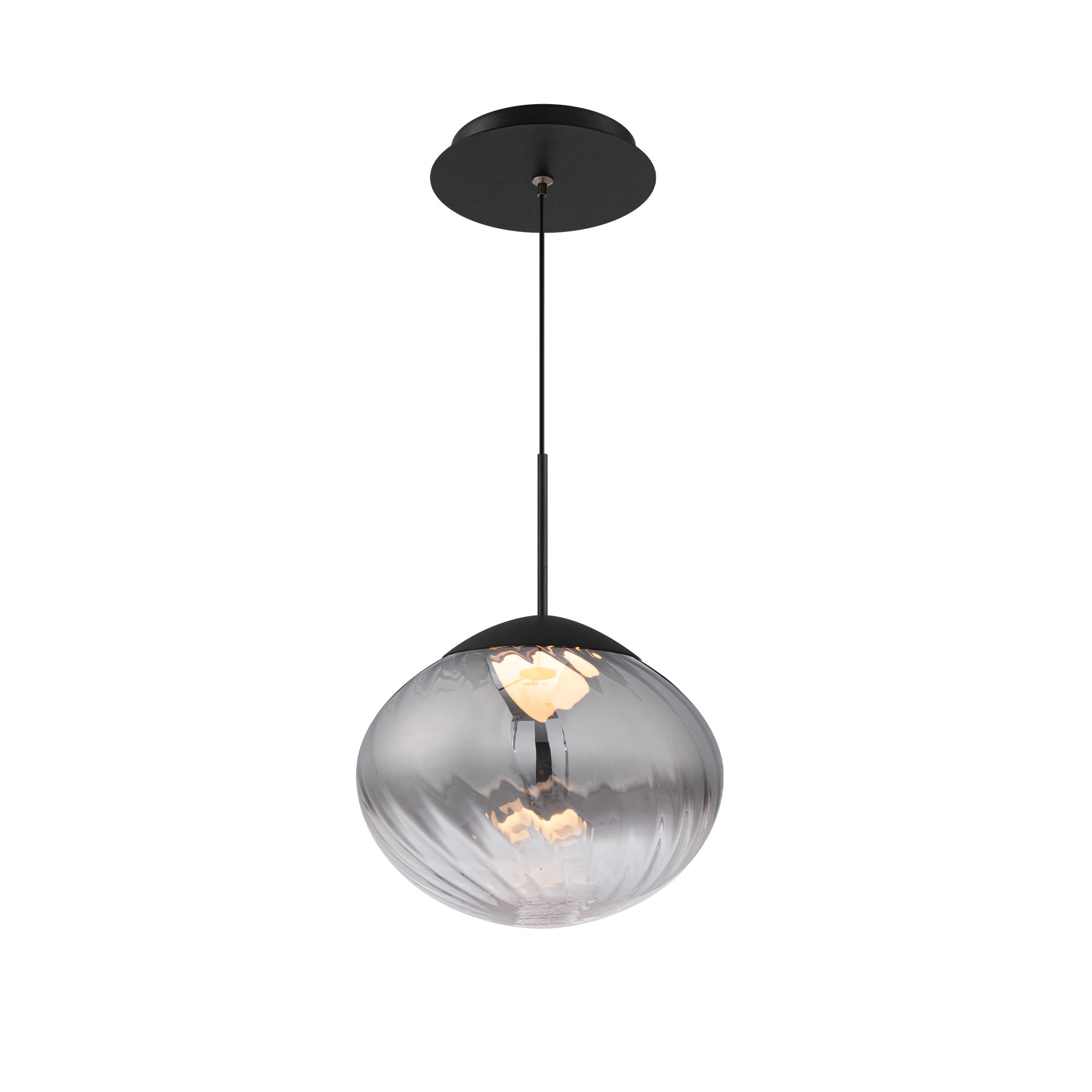 W.A.C. Canada - PD407609-BKSM - LED Pendant - Swazey - Black/Smoke Glass
