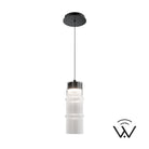 W.A.C. Canada - PD413612-TWA-BKWT - LED Pendant - Kanister - Black/White Glass